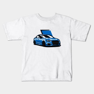 Blue A3 RS3 Front Kids T-Shirt